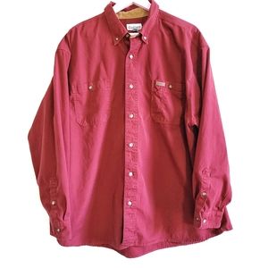 Carhartt Long Sleeve Red Button Down Shirt